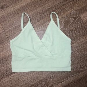 COPY - green brand crop top